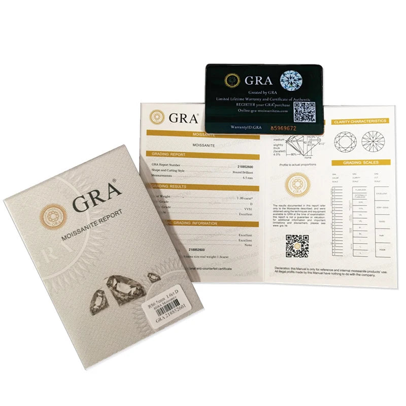 GRA Certified Moissanite Stud Earrings Bridal Sparkle - Smarsty