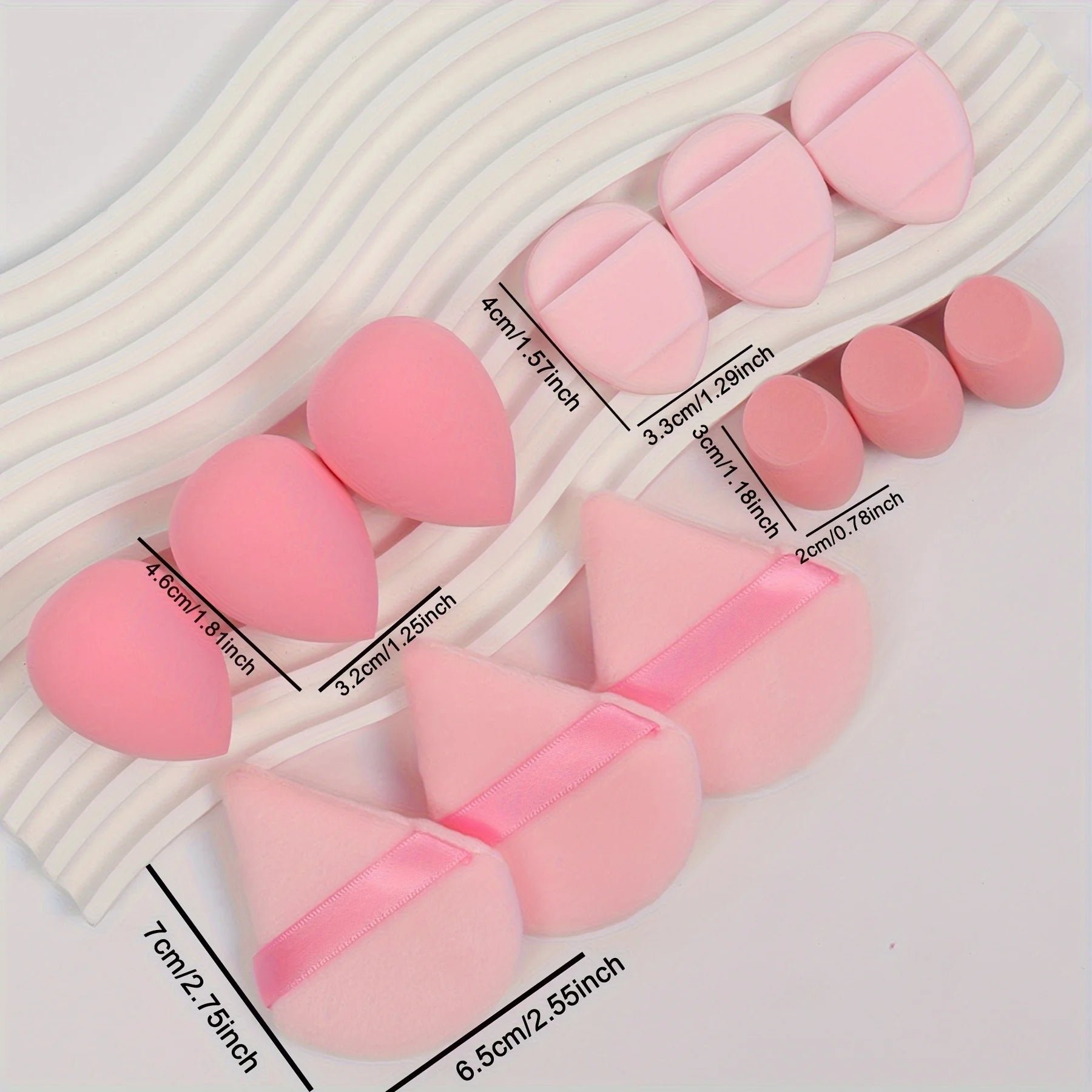 12-Piece All-Purpose Makeup Sponge Set for Flawless Application - Smarsty