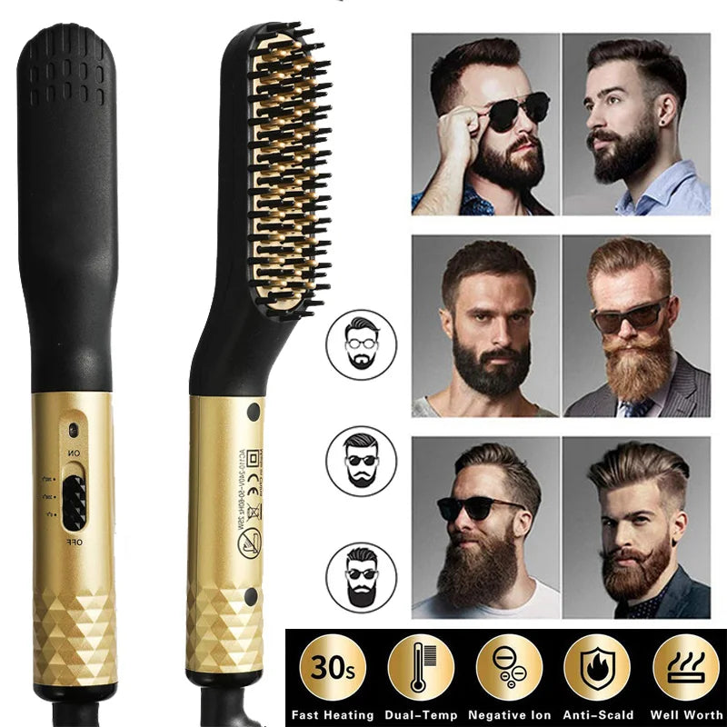 Electric Hot Comb Straightener for Quick Beard Care - Smarsty
