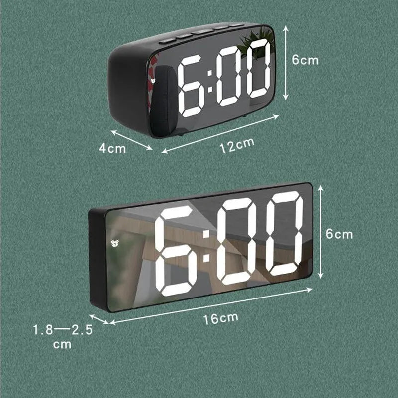 Acrylic Digital Alarm Clock with Voice Control Feature - Smarsty