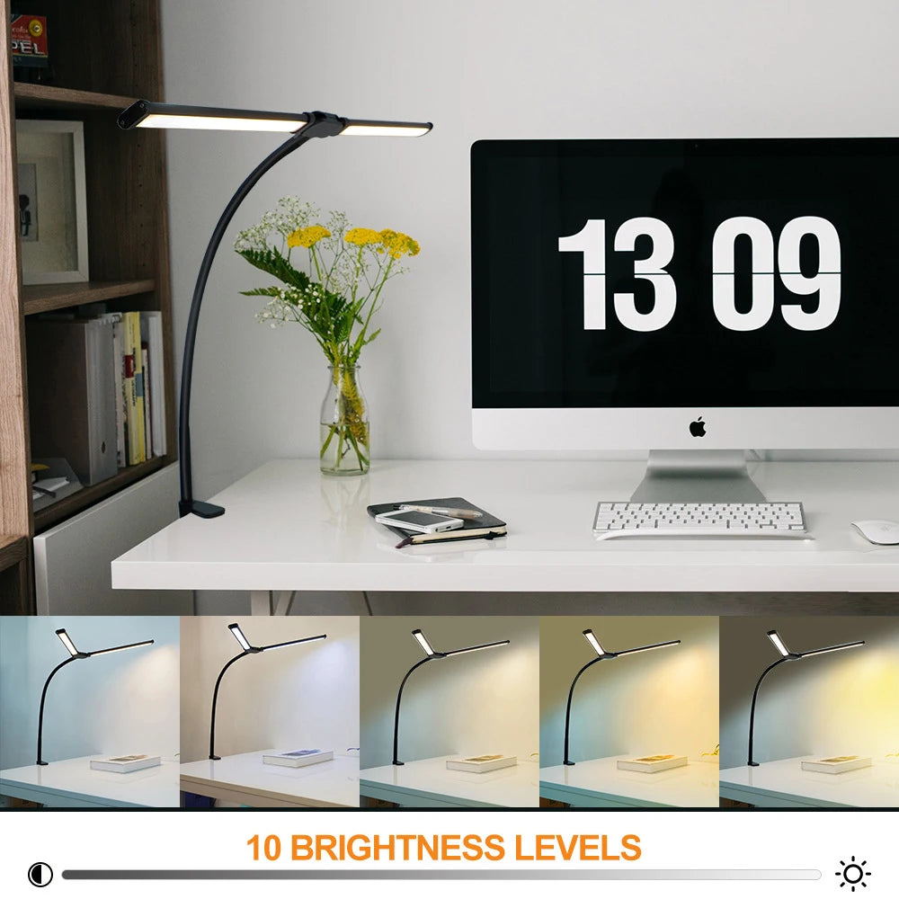 Home Office LED Desk Lamp with Stepless Dimming - Smarsty