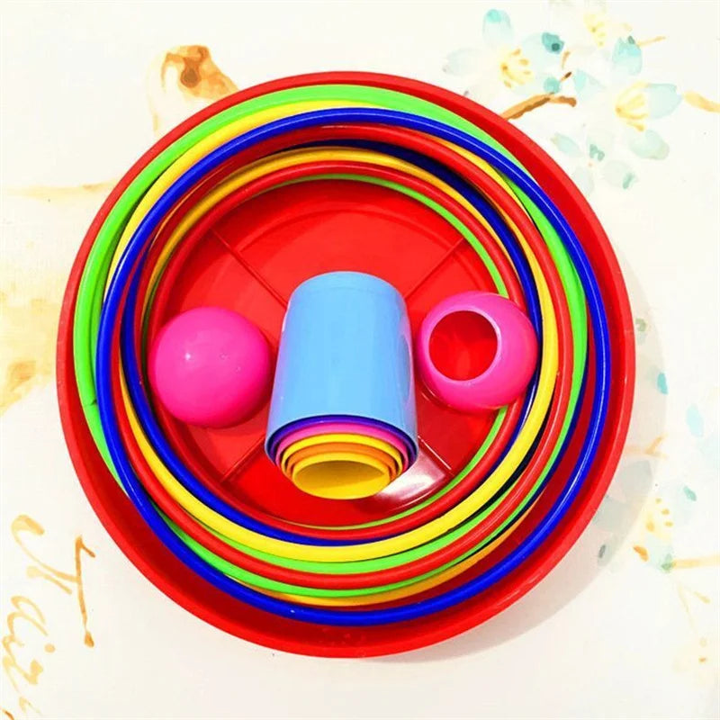 Children Throw Circle Game Ferrule Stacked Toys Fun Indoor Outdoor Parent-Child Interactive Circle Layers Early Education Gift - Smarsty