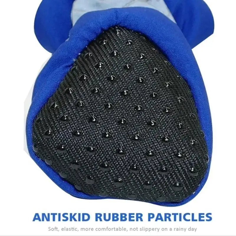 New 4pcs Waterproof Pet Dog Shoes Anti-slip Rain Snow Boot Thick Warm For Small Cats Dogs Puppy Socks Booties - Smarsty