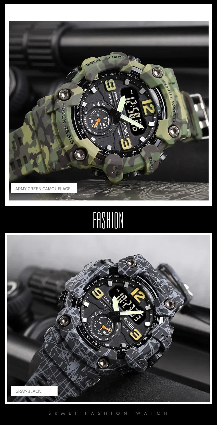 Skmei 1637 Waterproof Sport Wristwatch with Dual Movement - Smarsty