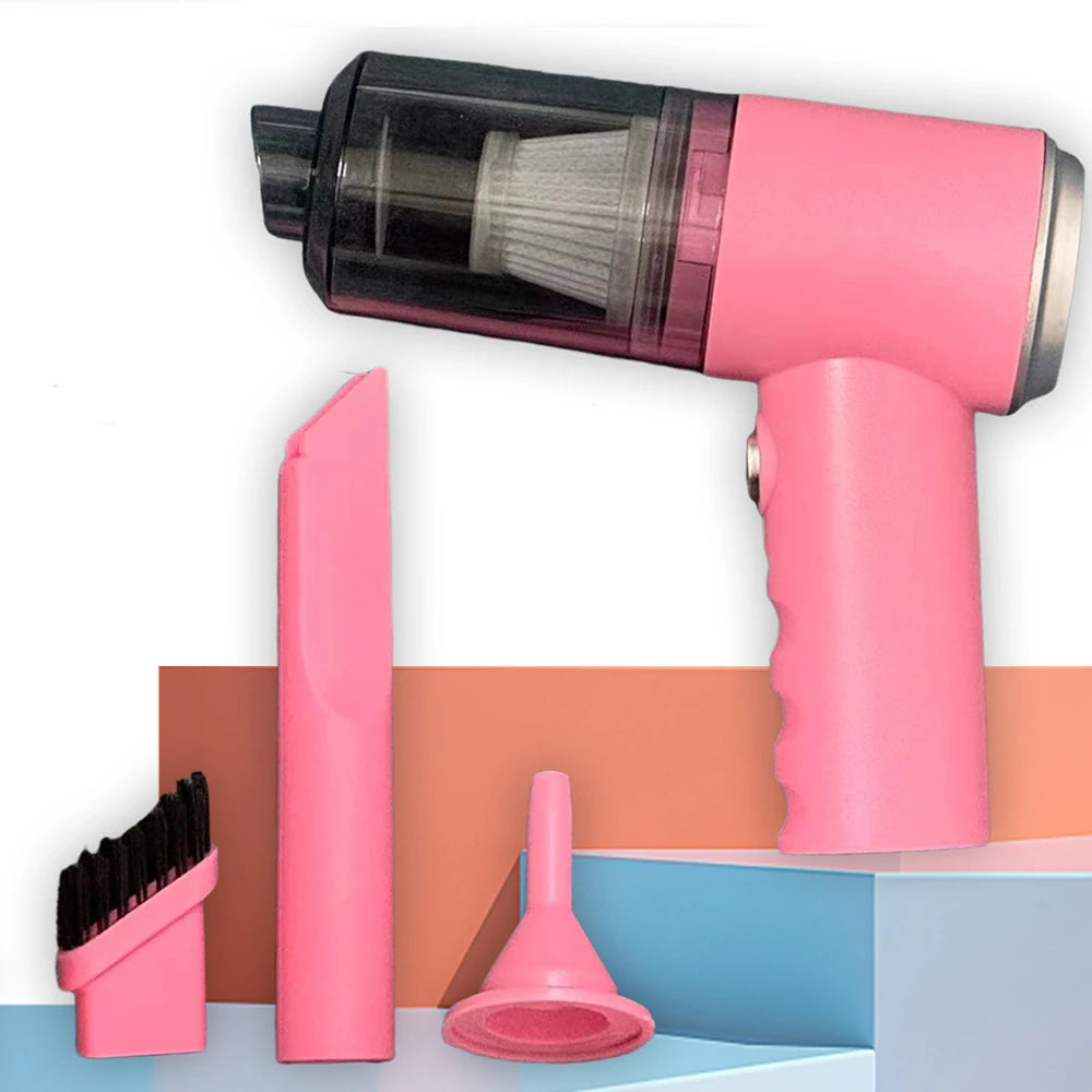 3 In 1 Integrated Suction And Blowing Vacuum Combination Vacuum Cleaner USB Charging Small Car Household Vacuum Cleaner - Smarsty