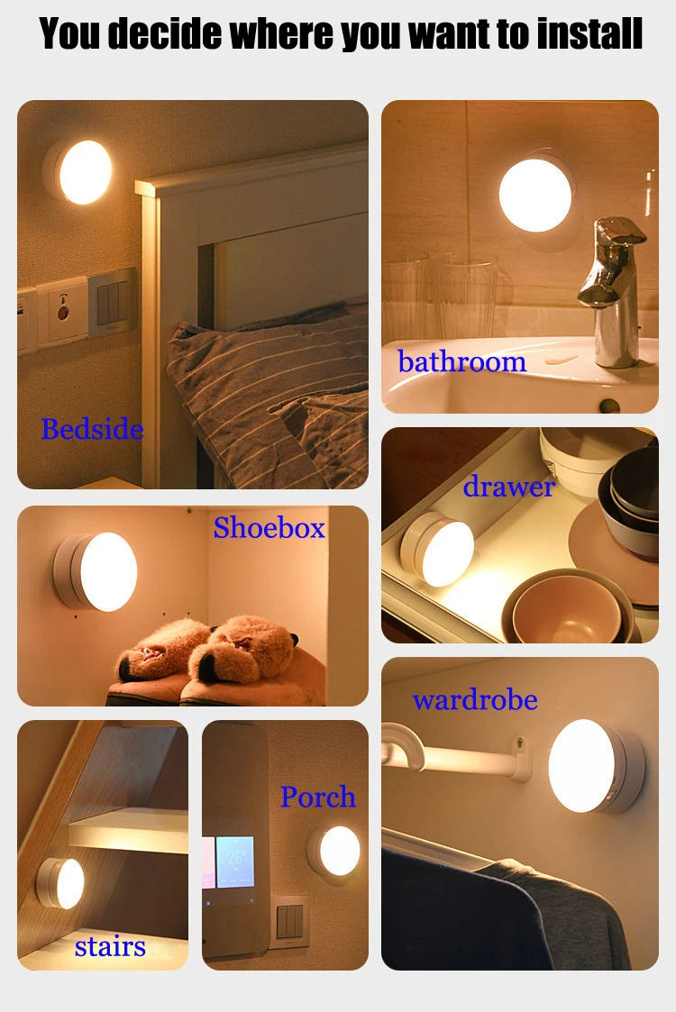 USB Charging LED Night Light with Motion Sensor - Smarsty