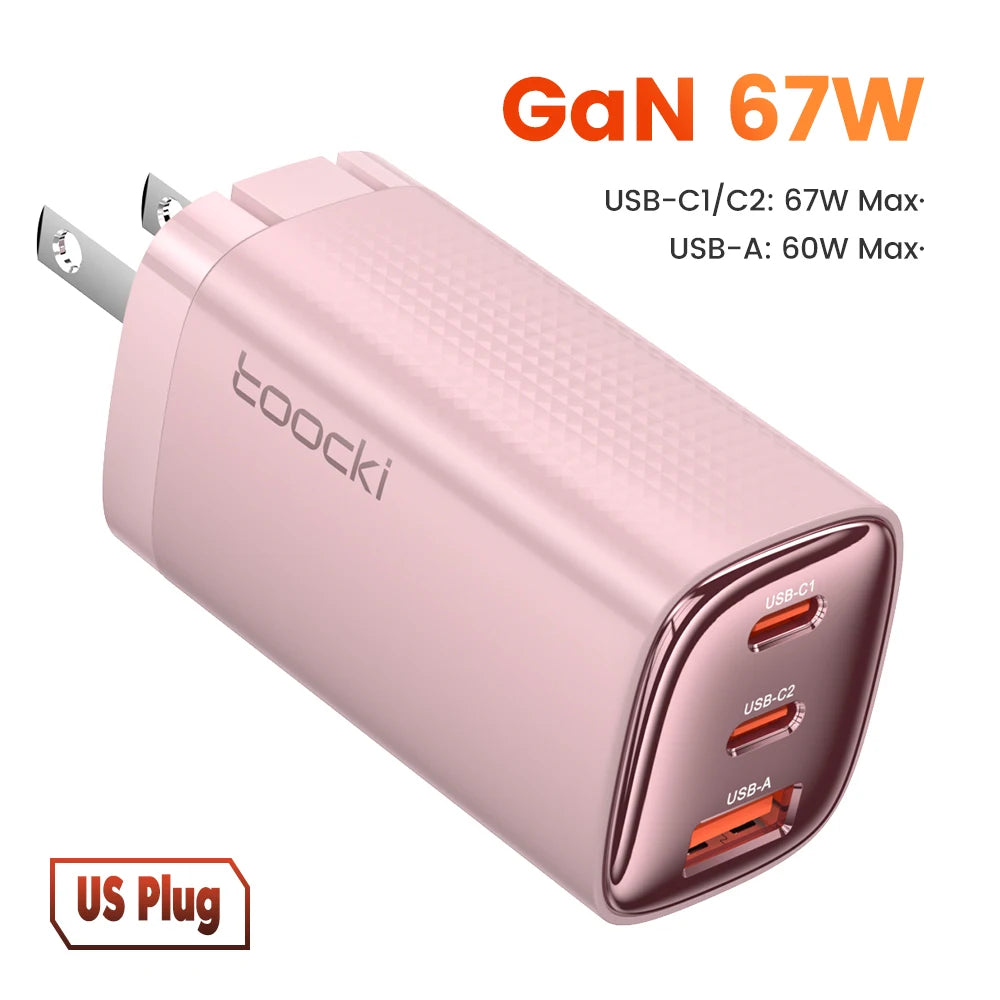 GaN USB Type C Charger With Digital Display 65W Power - Smarsty