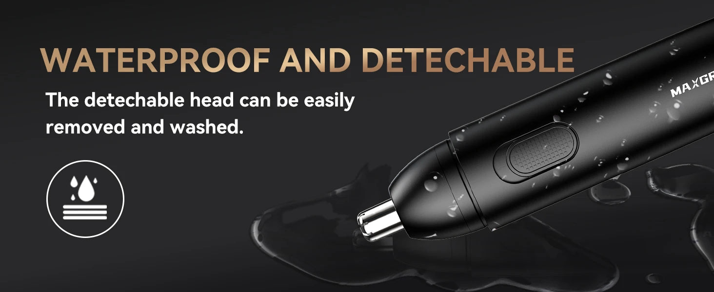 MAXGROOM Nose Hair Trimmer for Men Rechargeable 360 Rotating Dual-Blade Electric Shaver Eyebrows Nose Hair Trimmer Painless Safe - Smarsty