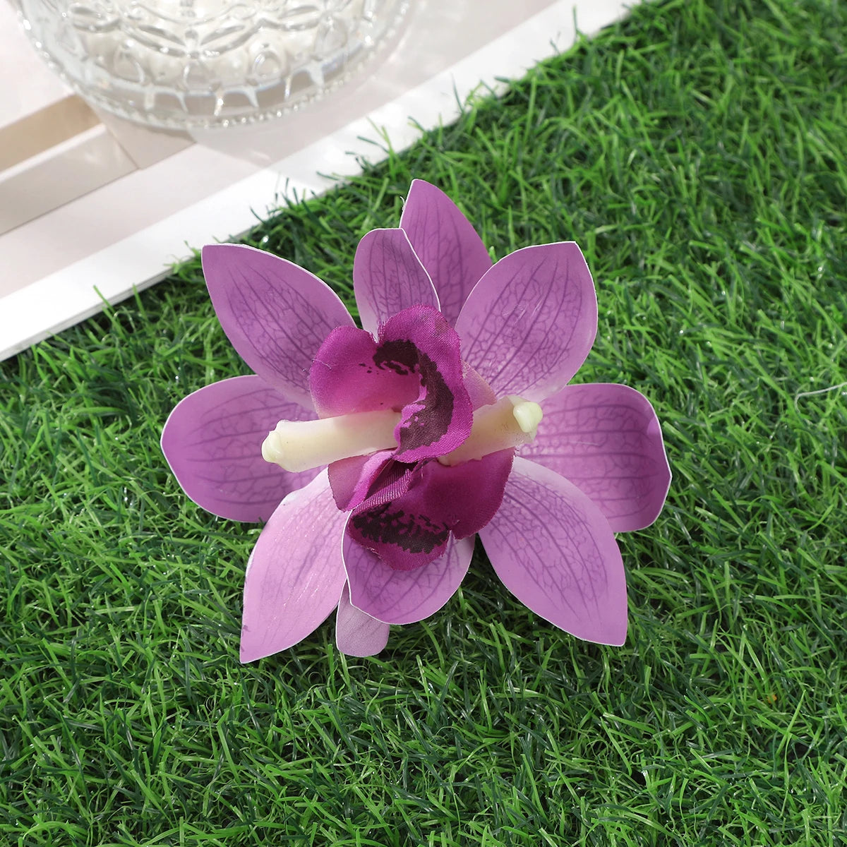 Bohemian Orchid Flower Hair Clips for Weddings - Smarsty