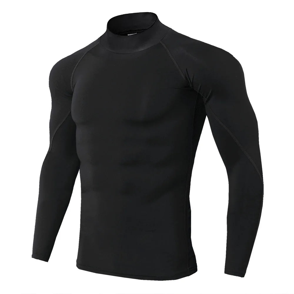 Men Sport T-shirt Quick Dry Bodybuilding Running Shirt Long Sleeve Compression Top Gym T Shirt Men Fitness Tight Rashgard - Smarsty