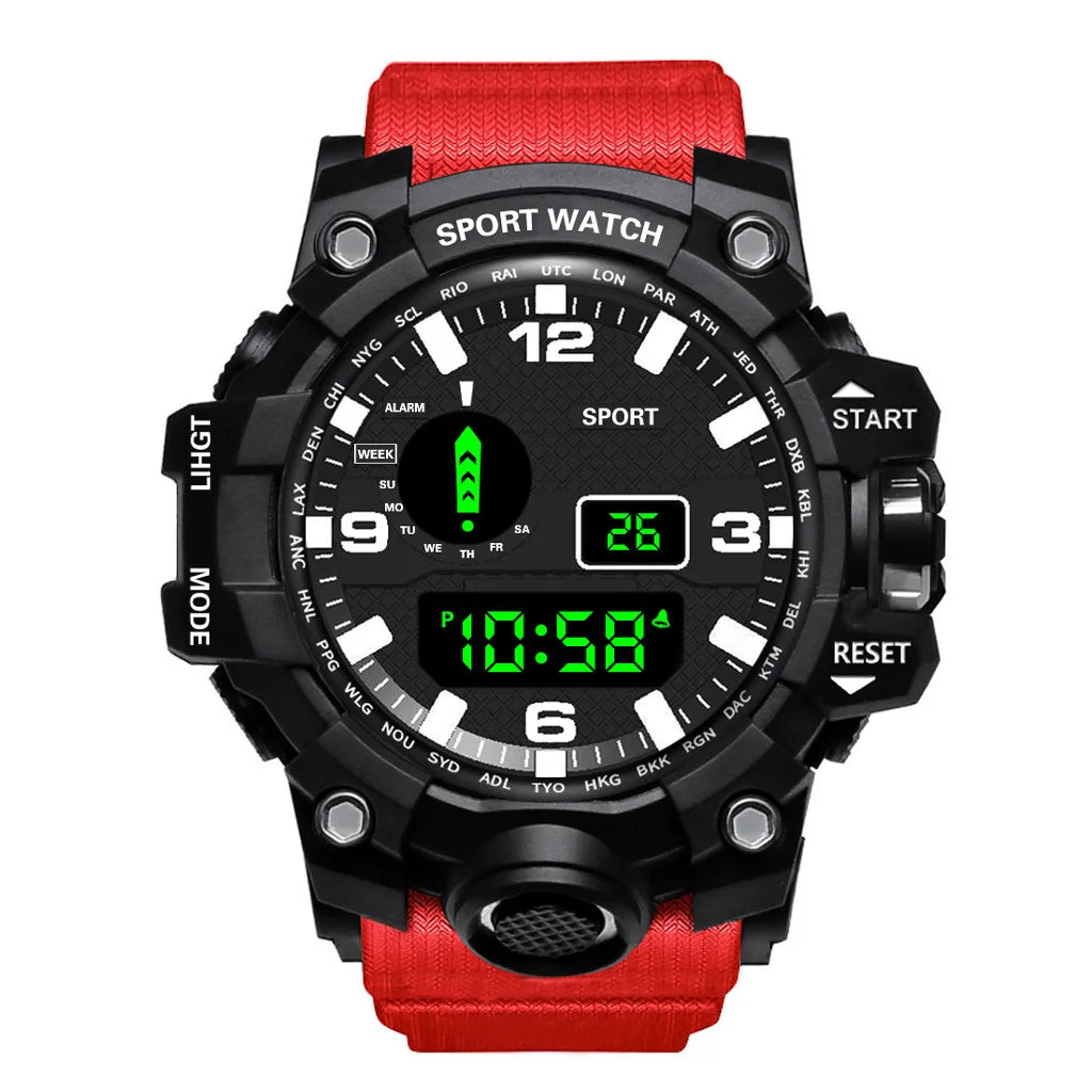 Men's Waterproof Sports Watch with Luminous Display and Alarm - Smarsty