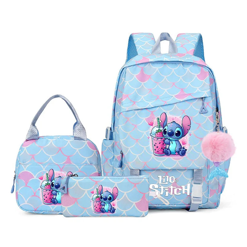 Lilo Stitch Kids Backpack Set 3 Piece Kawaii School Bags - Smarsty