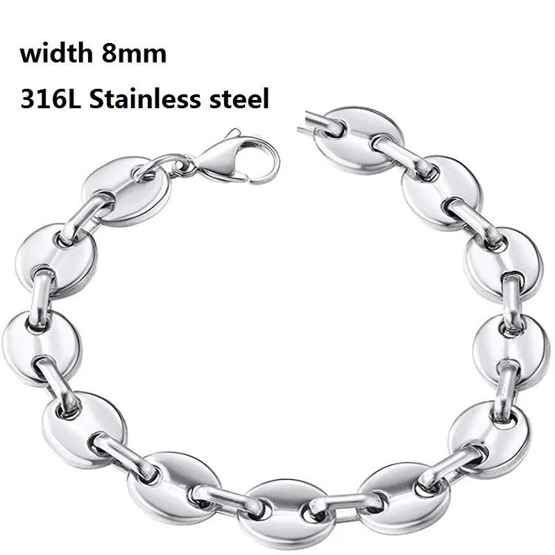 316L Stainless Steel Cuban Chain Bracelet for All - Smarsty
