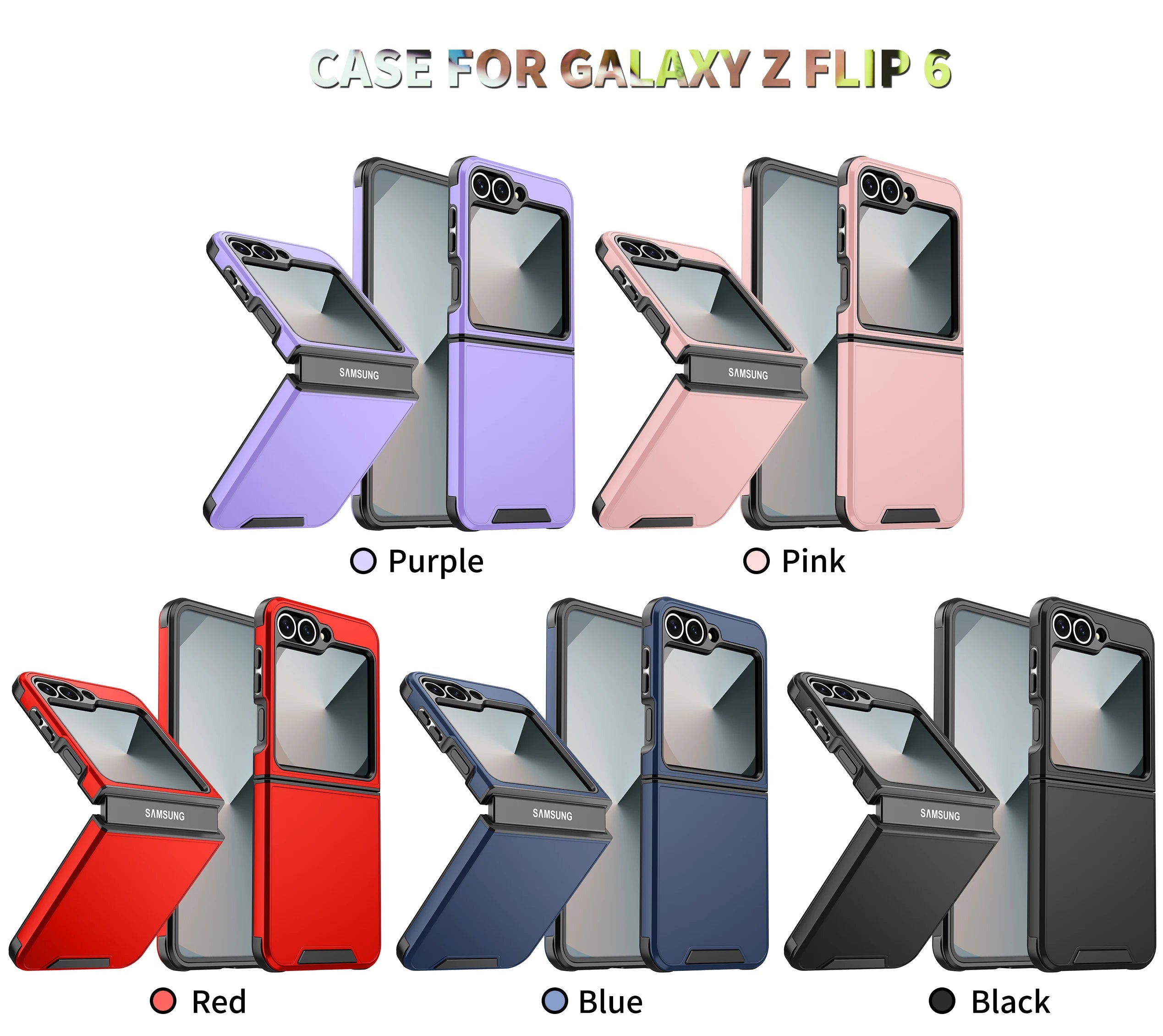 Galaxy Z Flip Case Shockproof Dual Layer Protection - Smarsty