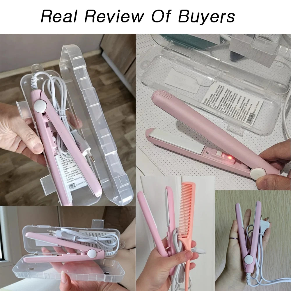 Pink Ceramic Flat Iron for Smooth Hair Finish - Smarsty