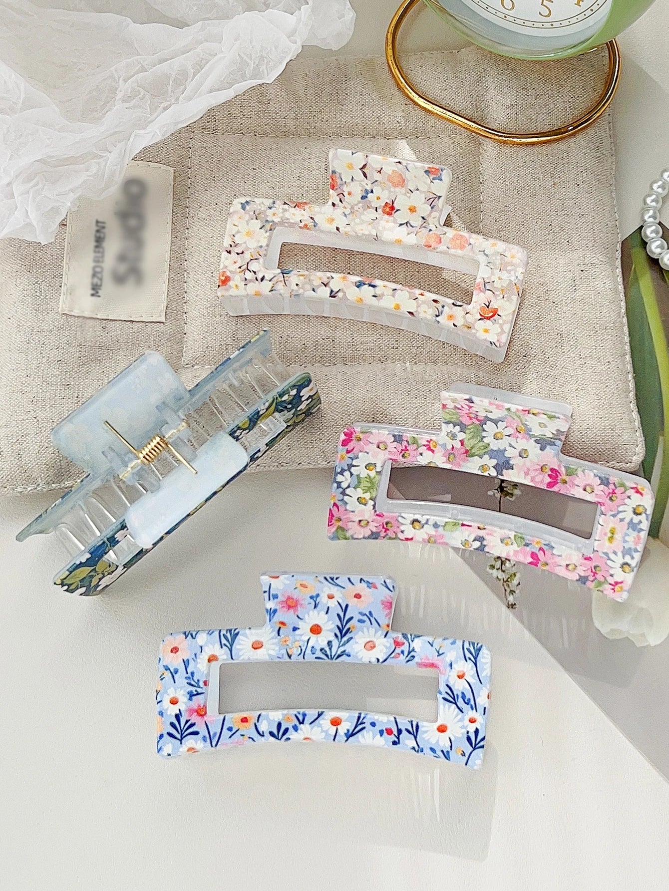 Medium Hair Claw Clips Strong Hold Matte Pink Versatile Set - Smarsty