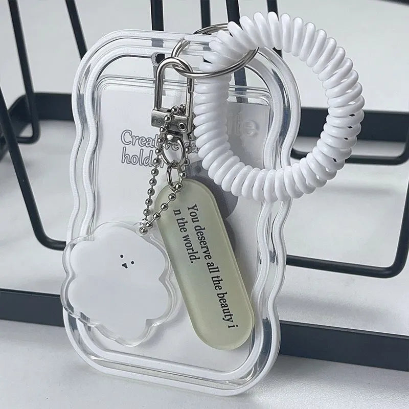 Korea Style Plastic 3inch Card Holder Idol Photo Protective Case Photocard Holder Kawaii Unisex Campus Card Cover