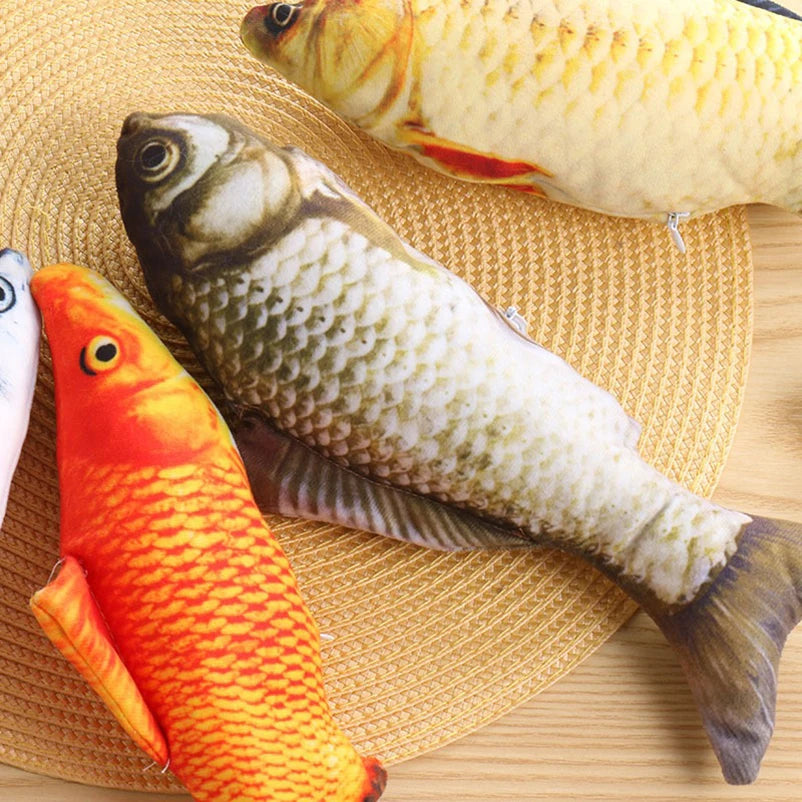 Interactive Cat Teasing Toy Fish Plush for Playtime - Smarsty