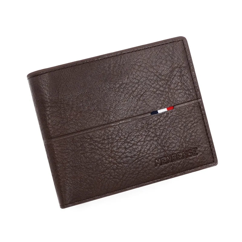 Slim Men Wallets New Short Zipper Card Holder Photo Holder Male Purse Simple Coin Pocket High Quality PU Leather Men's Wallet - Smarsty