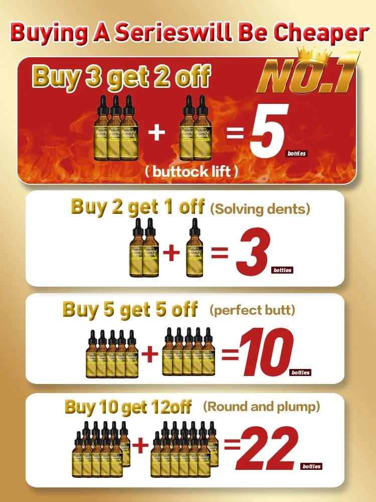 Butt Enhancement Essential Oil for Firming and Lifting - Smarsty