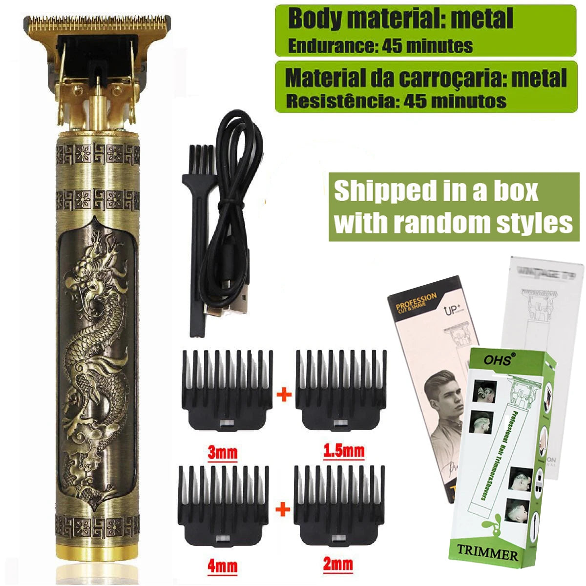 T9 Hair Clipper Repair Beard Shaving Body Hair Trimmer Clippers Electric Machine Men Haircut Machine 0mm Barber Shaver - Smarsty