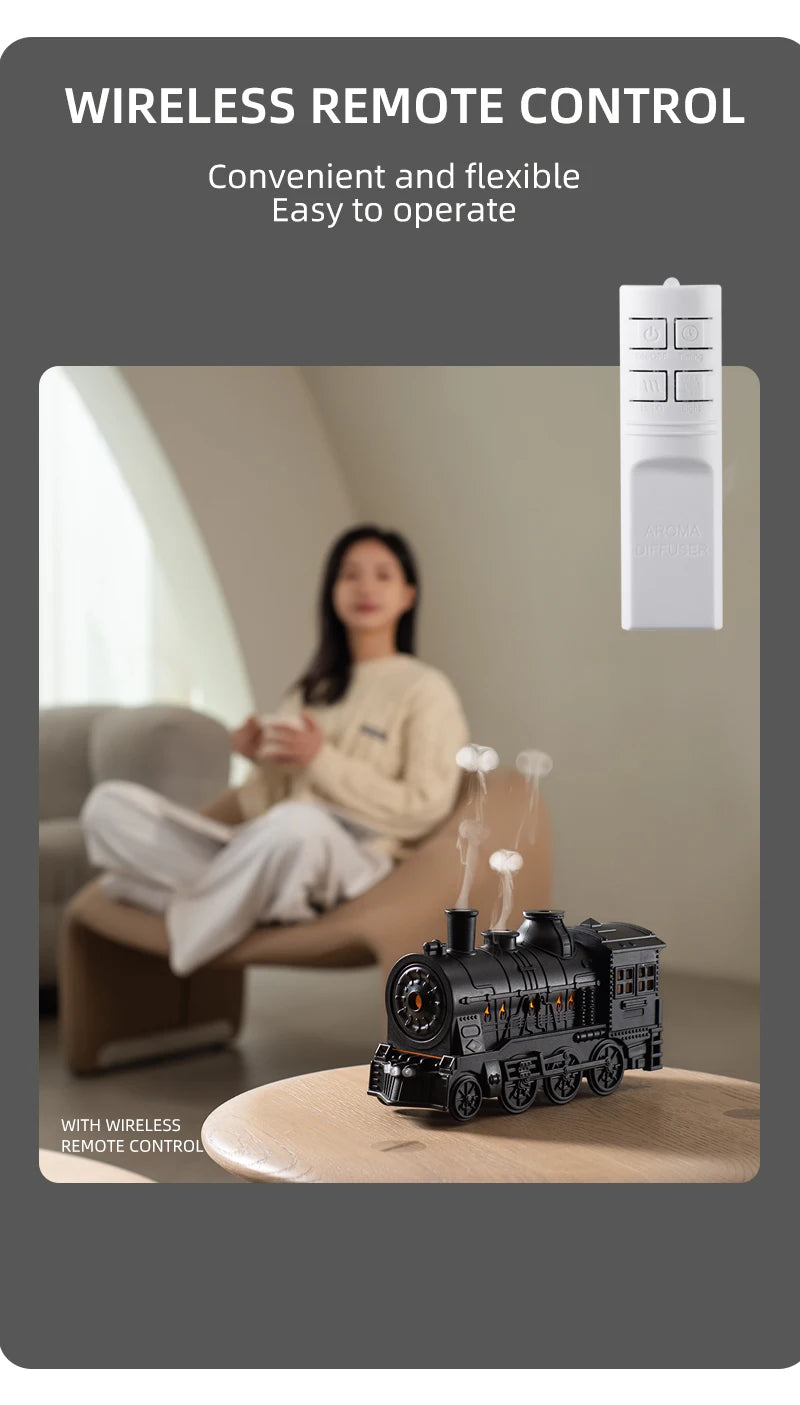 Ship Train Shape Ultrasonic Humidifier With Colorful Lights - Smarsty