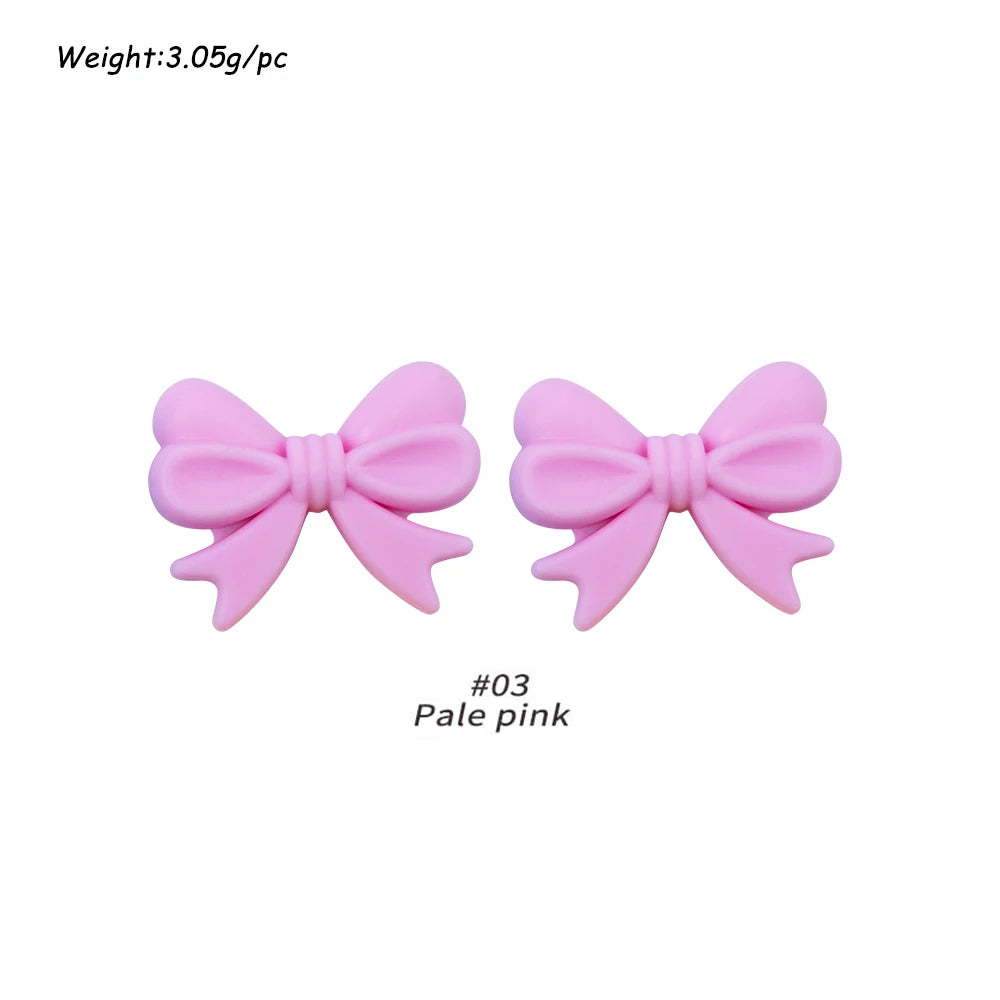 10pcs Silicone Bowknot Beads for DIY Jewelry Making - Smarsty