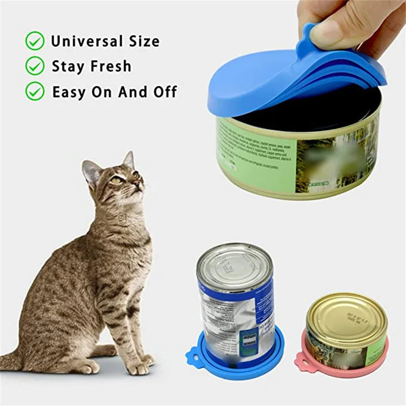 Reusable Pet Food Can Cover and Spoon Set - Smarsty