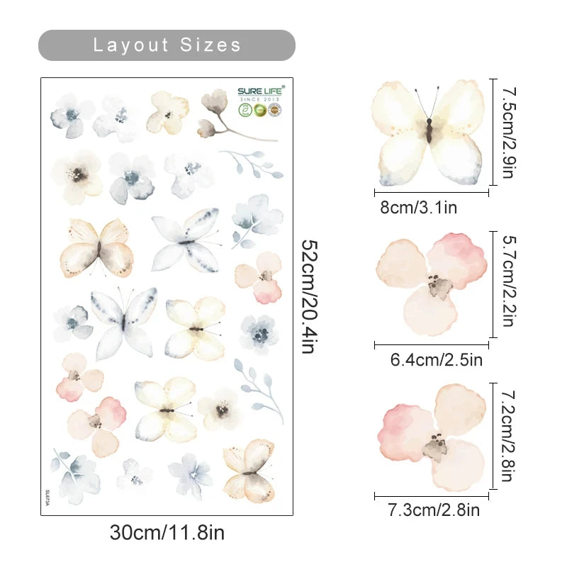 Boho Flowers Wall Stickers for Kids Room Décor - Smarsty