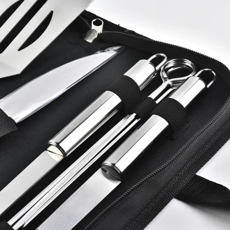 Stainless Steel BBQ Tool Set With Portable Storage Bag - Smarsty