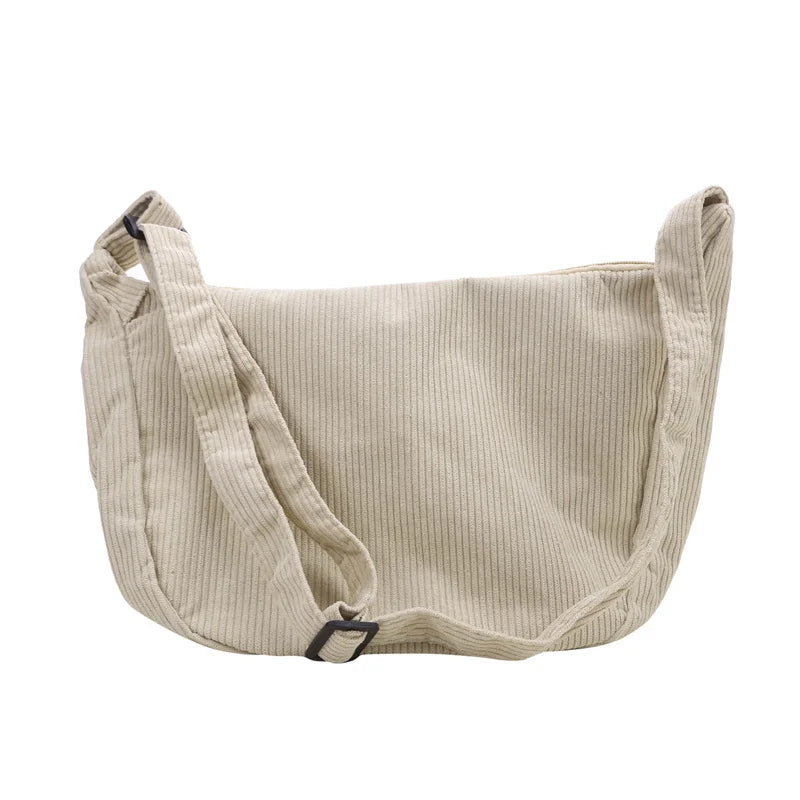 Corduroy Shoulder Bag Minimalist Crossbody For Women - Smarsty