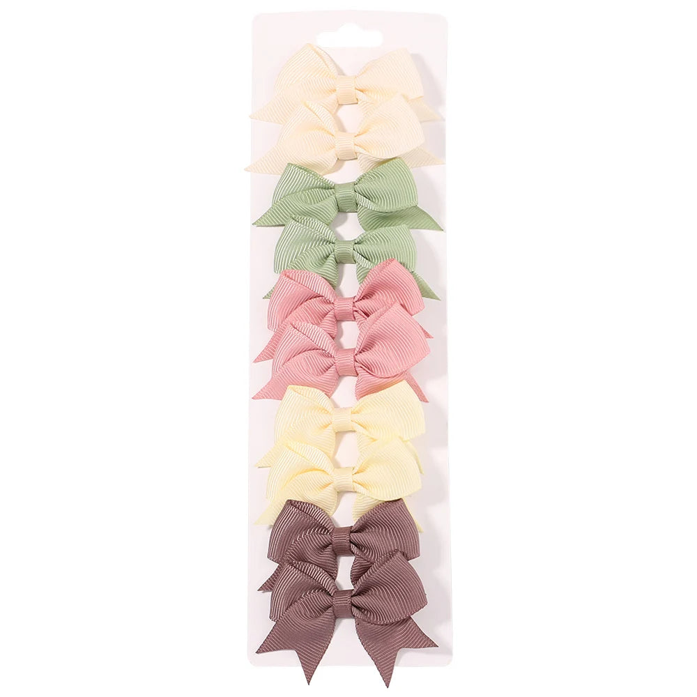 Handmade Kids Bow Hair Clips Set Soft Comfortable Durable - Smarsty