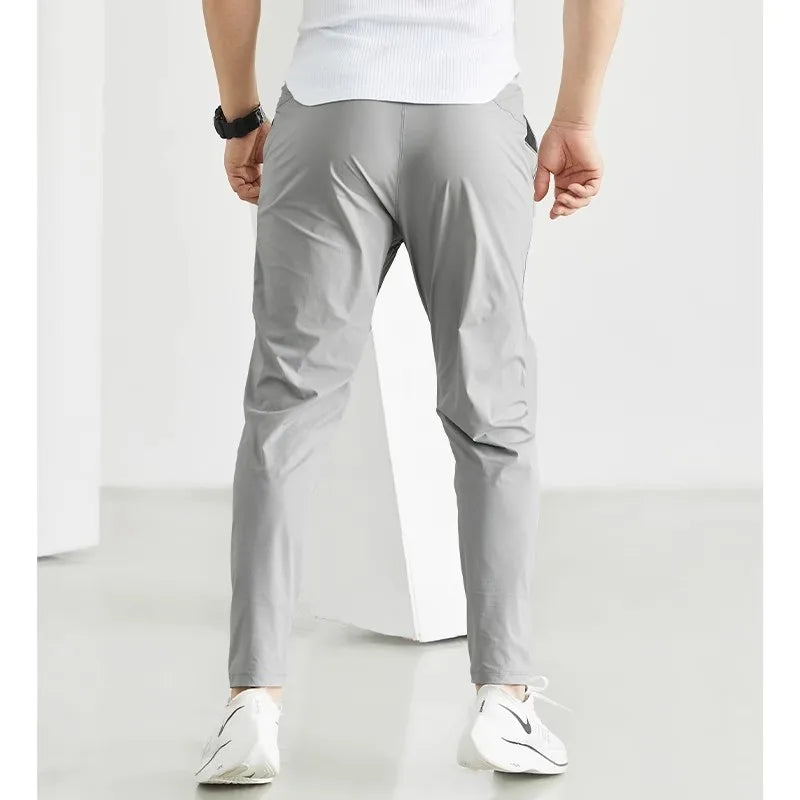 Men's Running Pants Sportswear Jogging Sweatpants Quick Dry Thin Tracksuit Elastic Gym Fitness Trousers Training Sport Pants Men - Smarsty