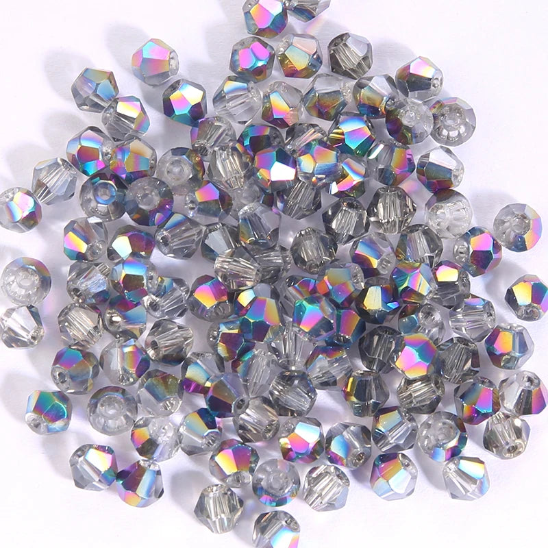 100Pcs 4MM Glass Bicone Beads for Jewelry Making - Smarsty