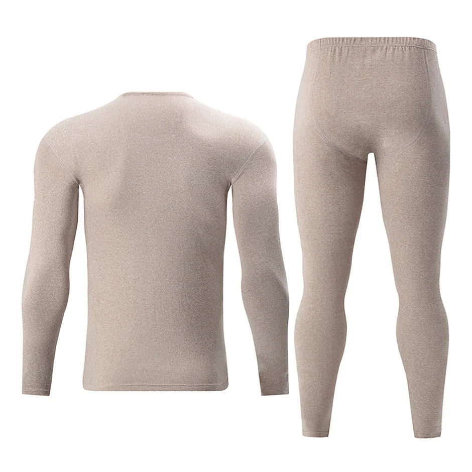 2/4 Pcs Men's Solid Color Simple Autumn And Winter Thermal Underwear Comfortable And Casual Bottoming Underwear Teenagers Pajama - Smarsty