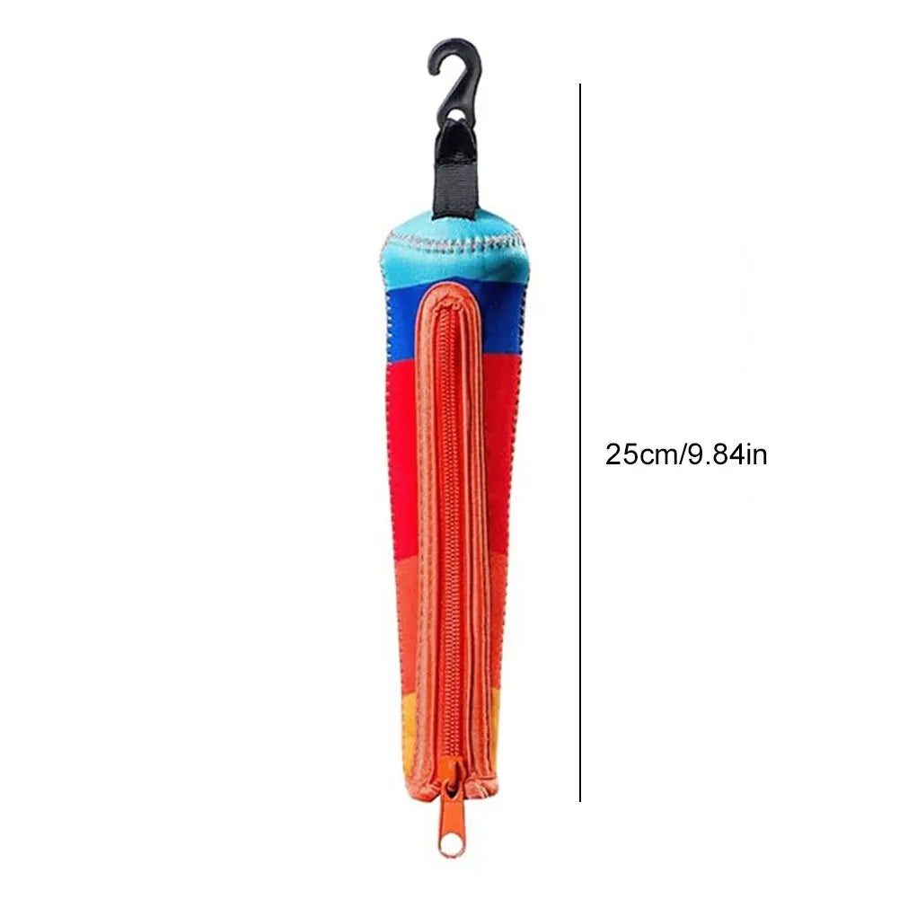 Baseball & Softball Handle Cover Cushy Zippered Sleeve Baseball Bat Handle Cover Hook for Hanging on Fence Baseball Accessories