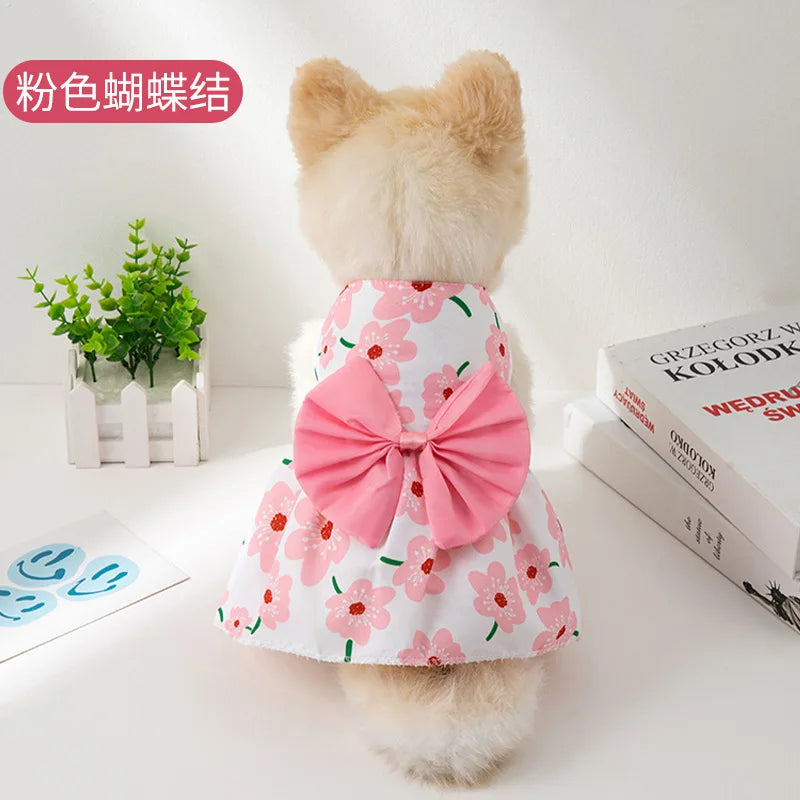 Small Dog Flower Princess Dress for Summer Fun - Smarsty