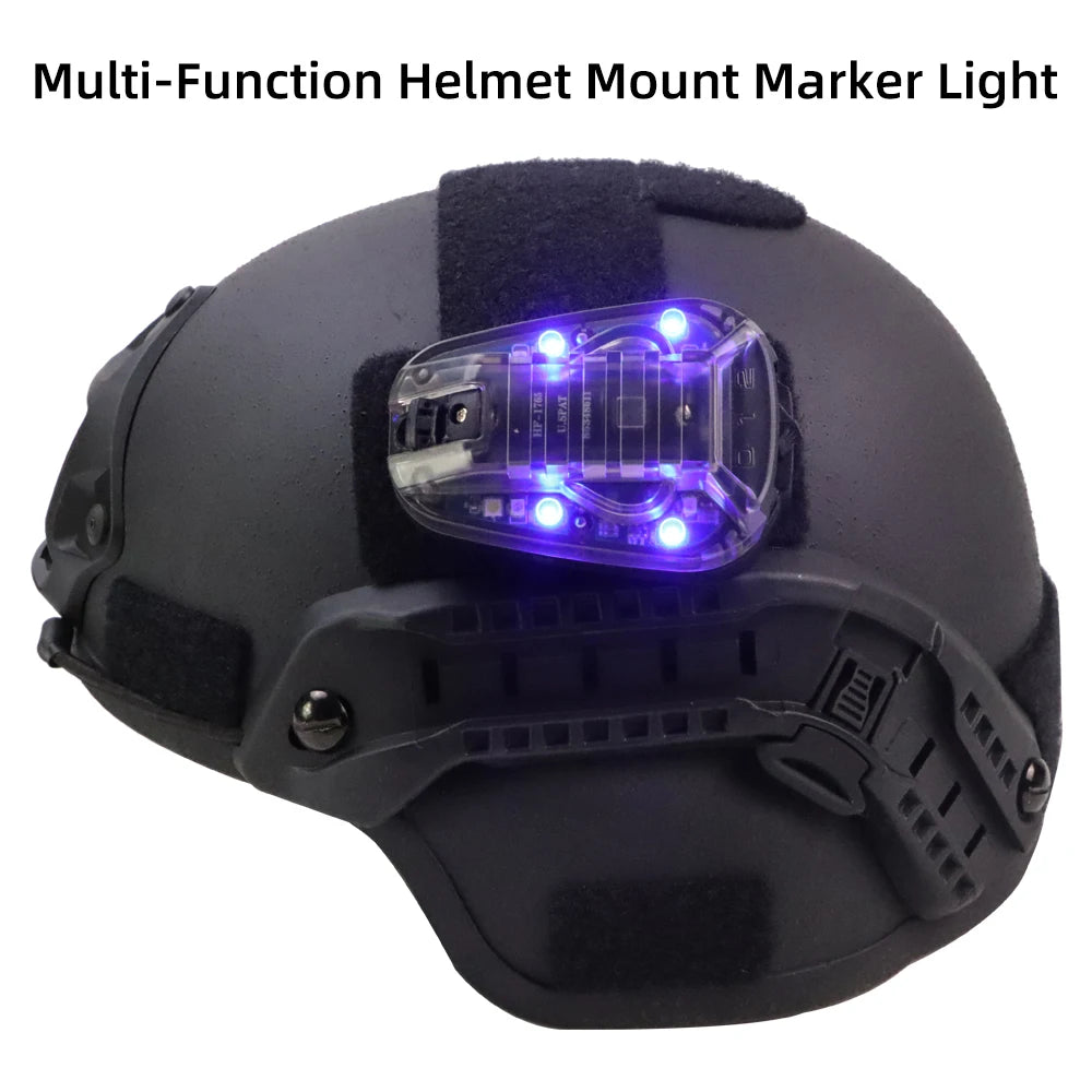 BOOIU Tactical Helmet Light Signal Light with LED IR/Strobe IFF Helmet Light Flashlight Survival Signal Light for Outdoor Sport by Smarsty
