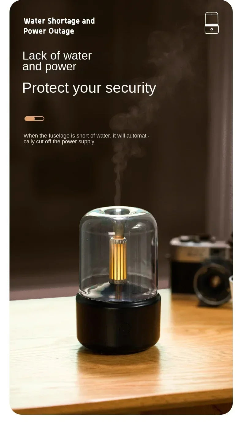 Candlelight Aromatherapy Humidifier for Home Office - Smarsty