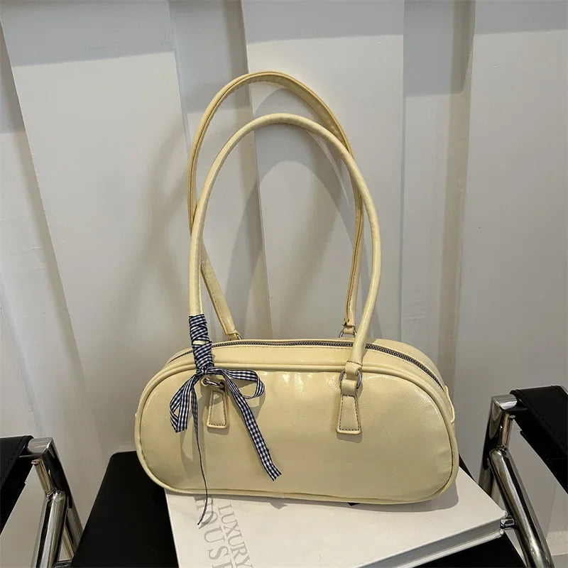 Large Capacity Silver Women Shoulder Bag Daily Use Casual - Smarsty