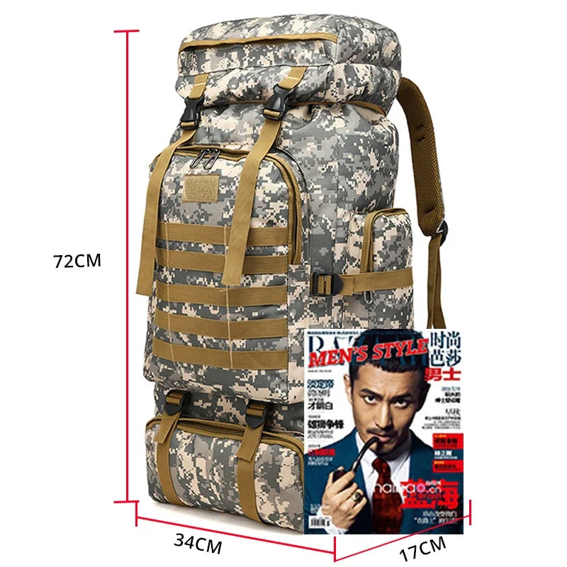 Rilibegan Men Travel Backpack Tactical Climbing Outdoor Hiking Camouflage Multifunctional Bag Men Backpack - Smarsty