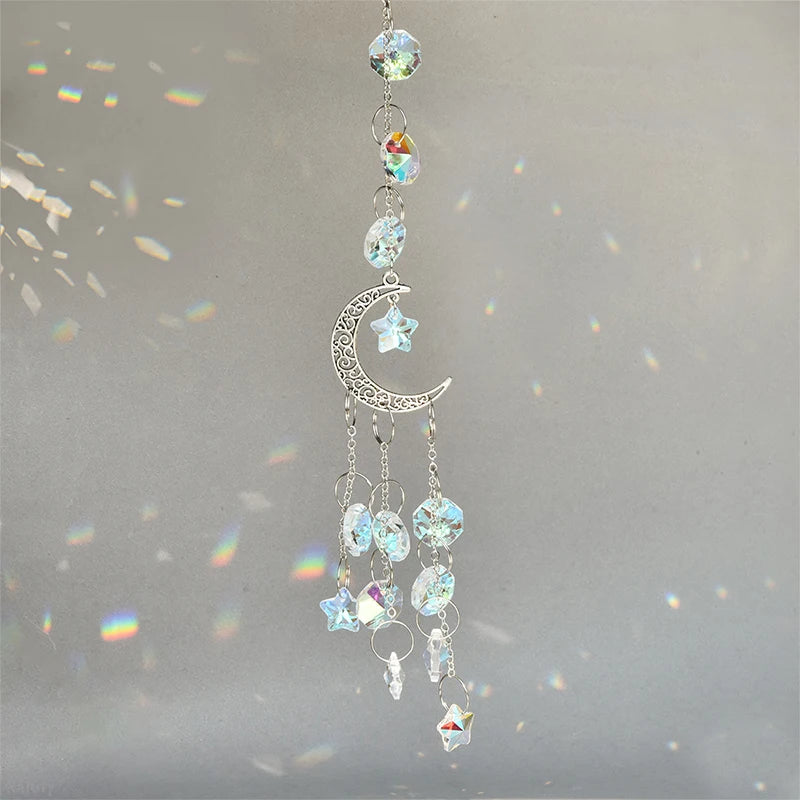 Hanging Crystal Pendant Suncatcher Wind Chimes for Home Decor - Smarsty