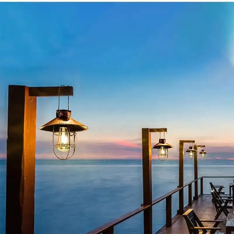 Vintage Solar Lantern Lamp for Outdoor Garden Lighting - Smarsty