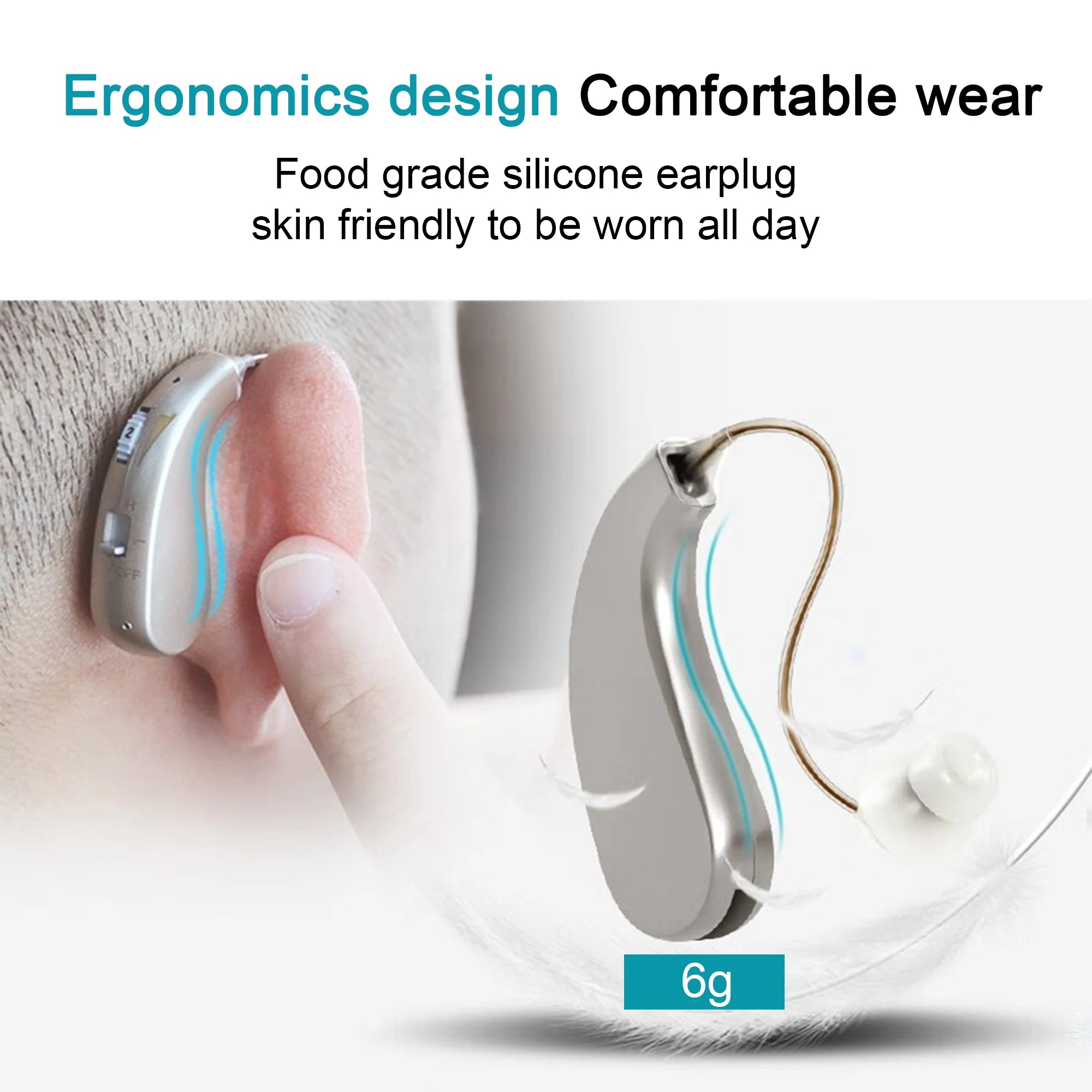 Rechargeable Mini Hearing Aids with Adjustable Tone - Smarsty