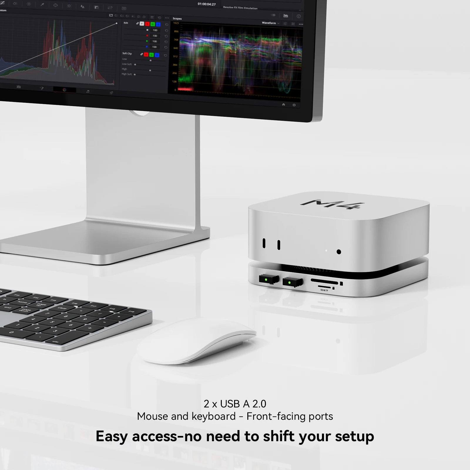 Mac Mini Docking Hub With M.2 SSD Enclosure 4K HDMI
