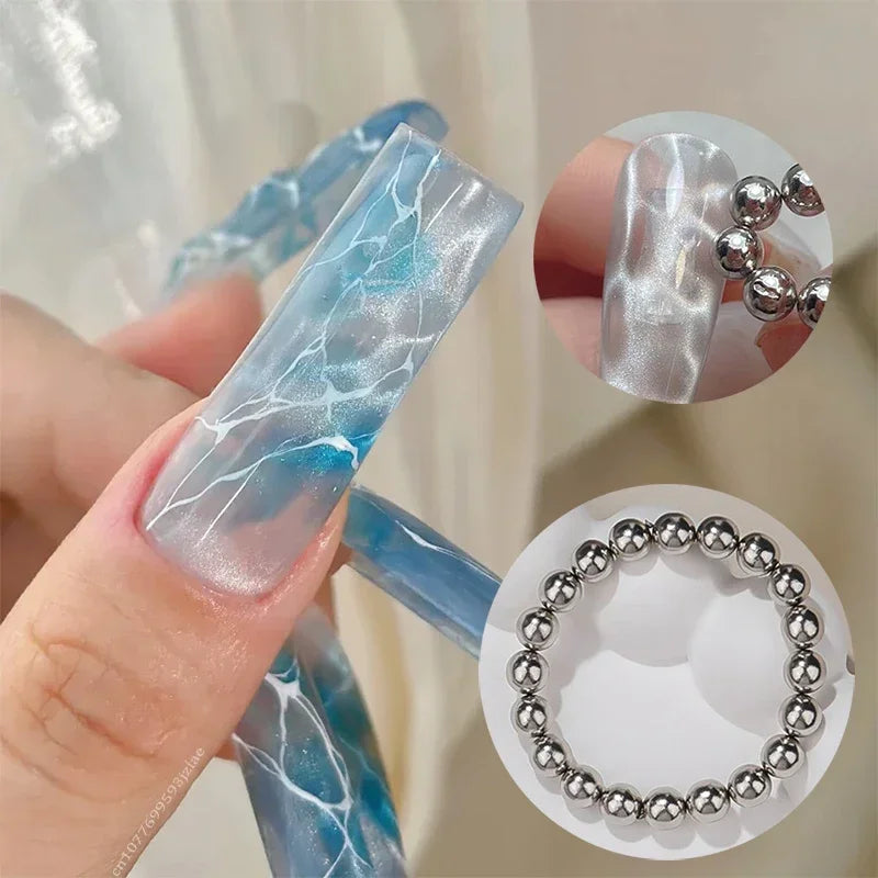 Round Magnetic Bead Nail Art Tools for Stunning Cat Eye Designs - Smarsty