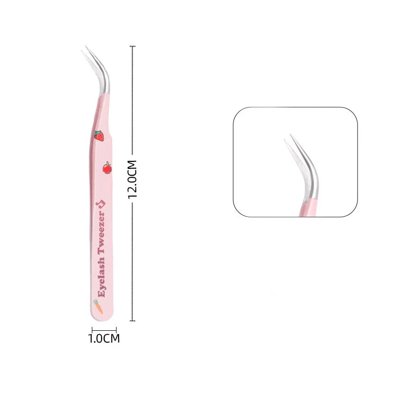 Stainless Steel Eyelash Tweezers for Easy 3D Lash Application - Smarsty