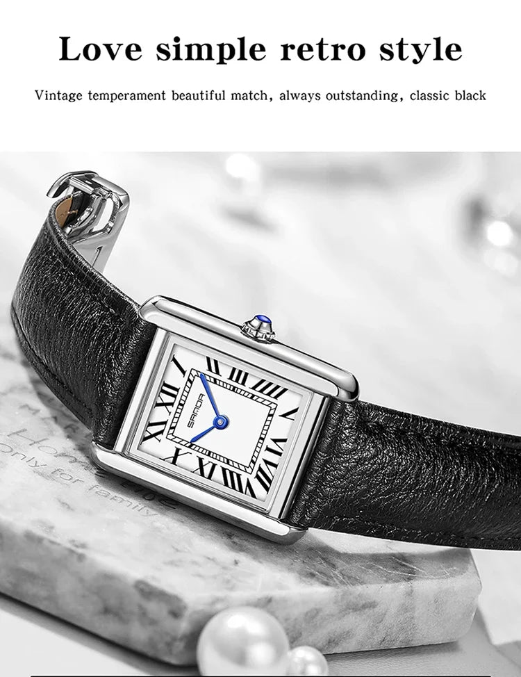 Luxury Waterproof Couple Watch with Leather Strap - Smarsty