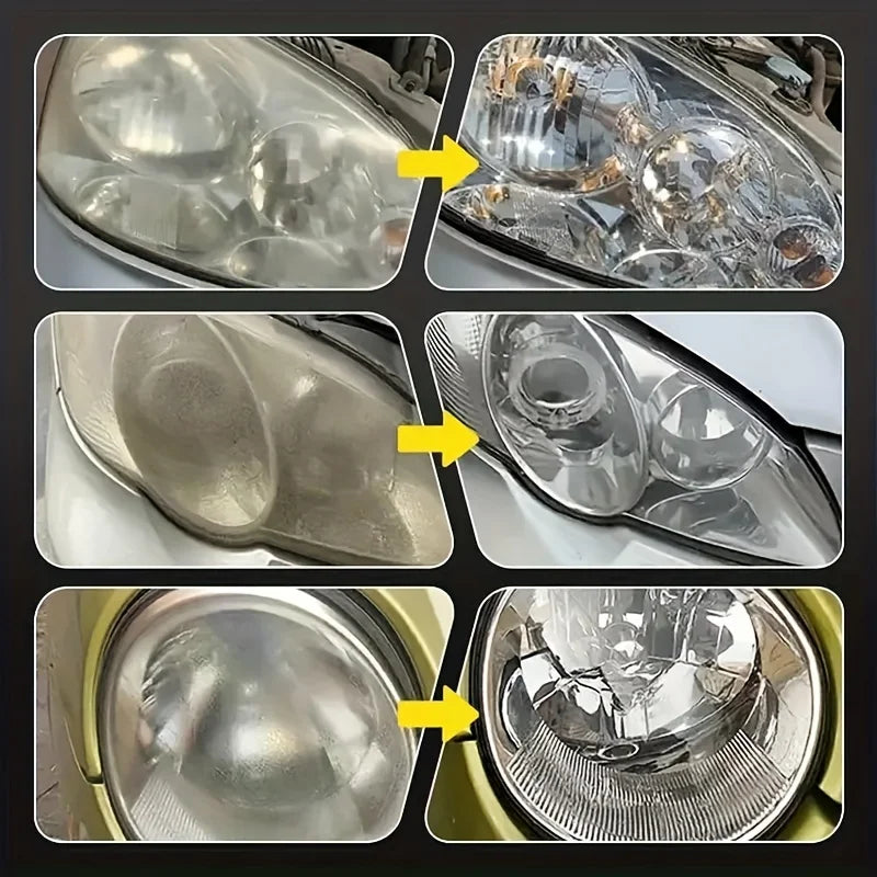 Car Headlight Restoration Polishing Kit - Scratch Remover & Oxidation Cleaner Repair Paste for Headlamp Assembly - Smarsty