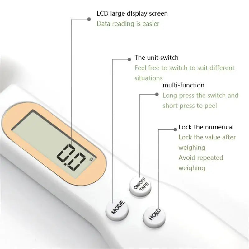 Digital Measuring Spoon with LCD Display for Accurate Baking - Smarsty